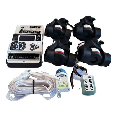 Sistema Riego Automático Kit 6 Zonas Progr+valv 911+sens+relay